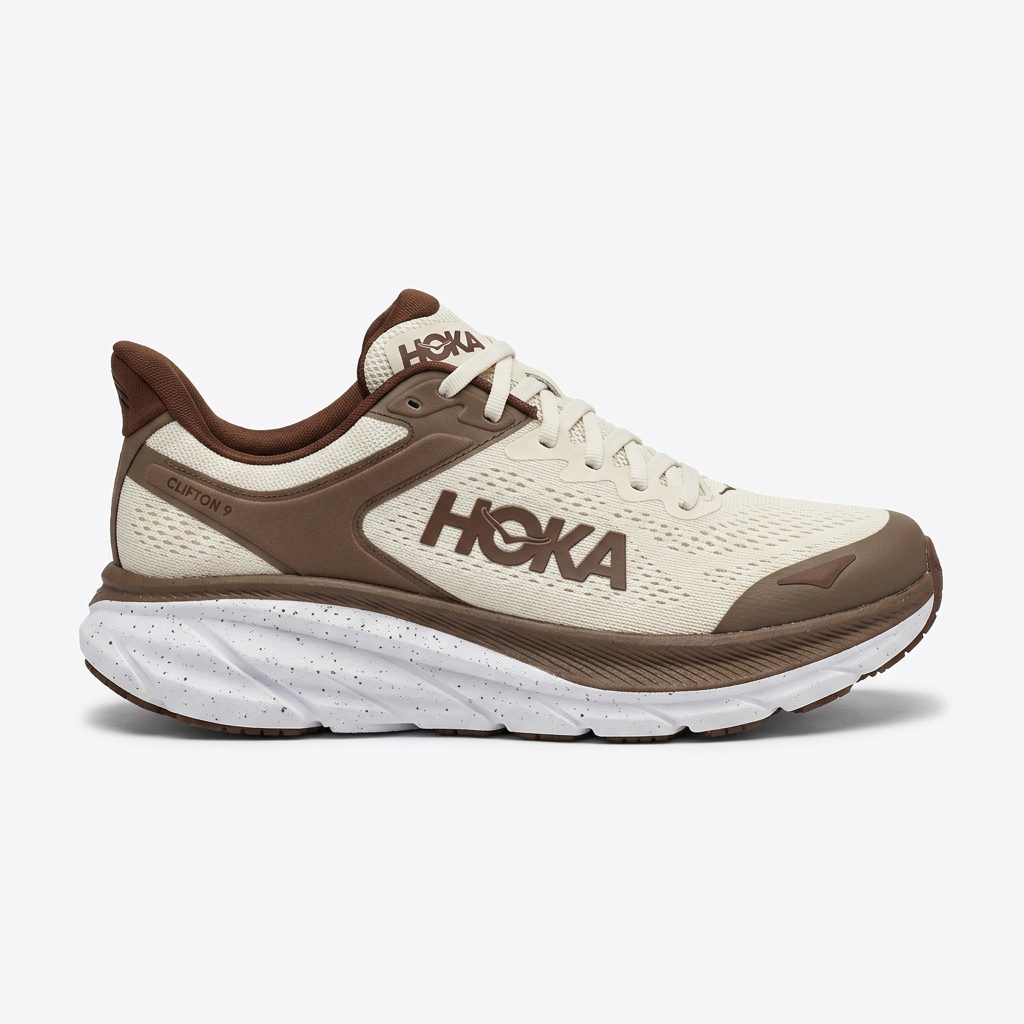 Hoka Clifton 9 — Sail / Brown